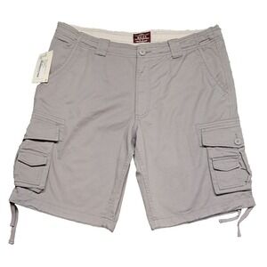 Match & Matchstick Cargo Shorts Mens Sz 40 Khaki Dress Chino Work Pockets Flat